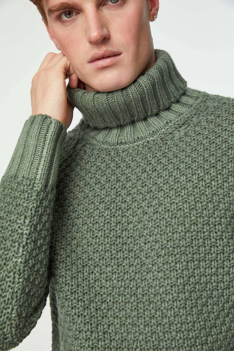 Lubiam Maglia dolcevita lavorata verde Maglia dolcevita lavorata verde Sottocosto