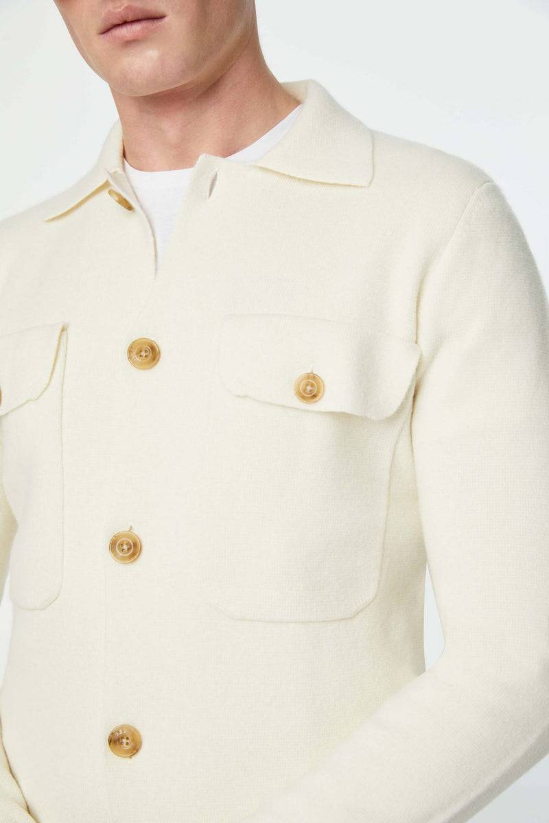 Lubiam Overshirt in maglia calata bianca Overshirt in maglia calata bianca Convenienza