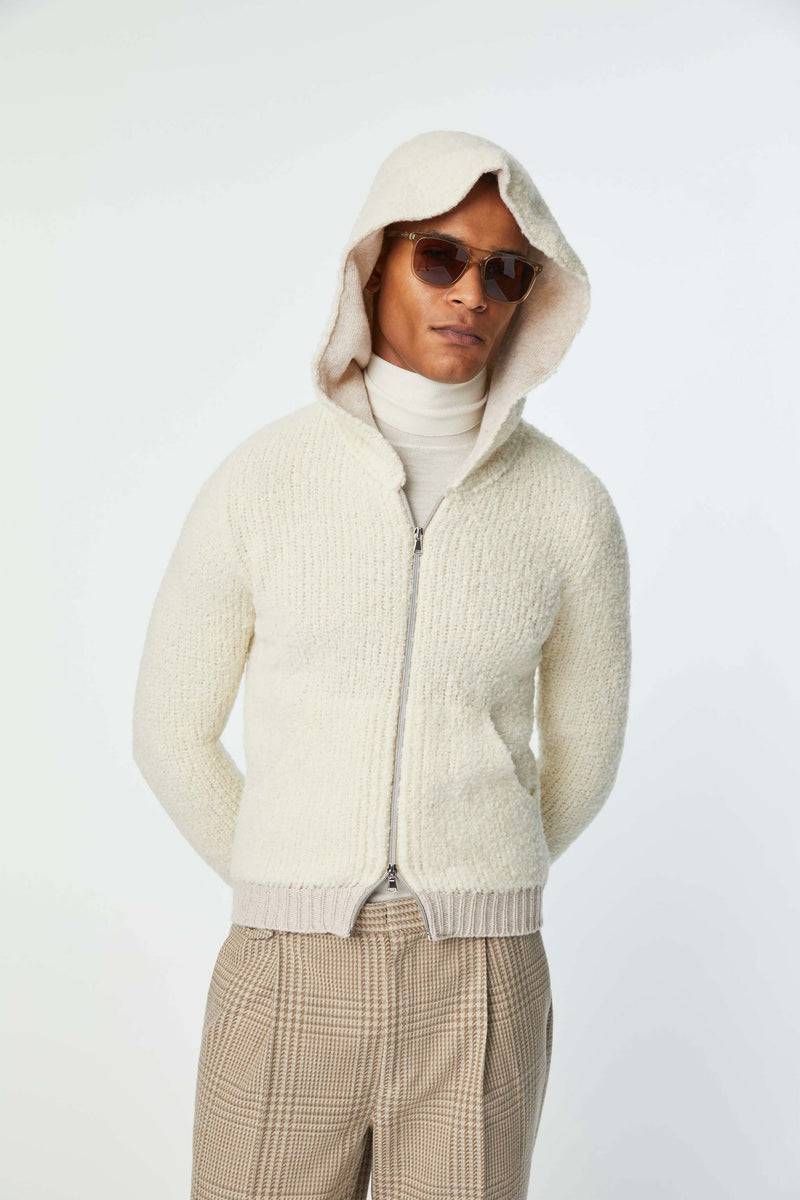 Lubiam Maglia con zip e con cappuccio avoiro Maglia con zip e con cappuccio avoiro Saldi