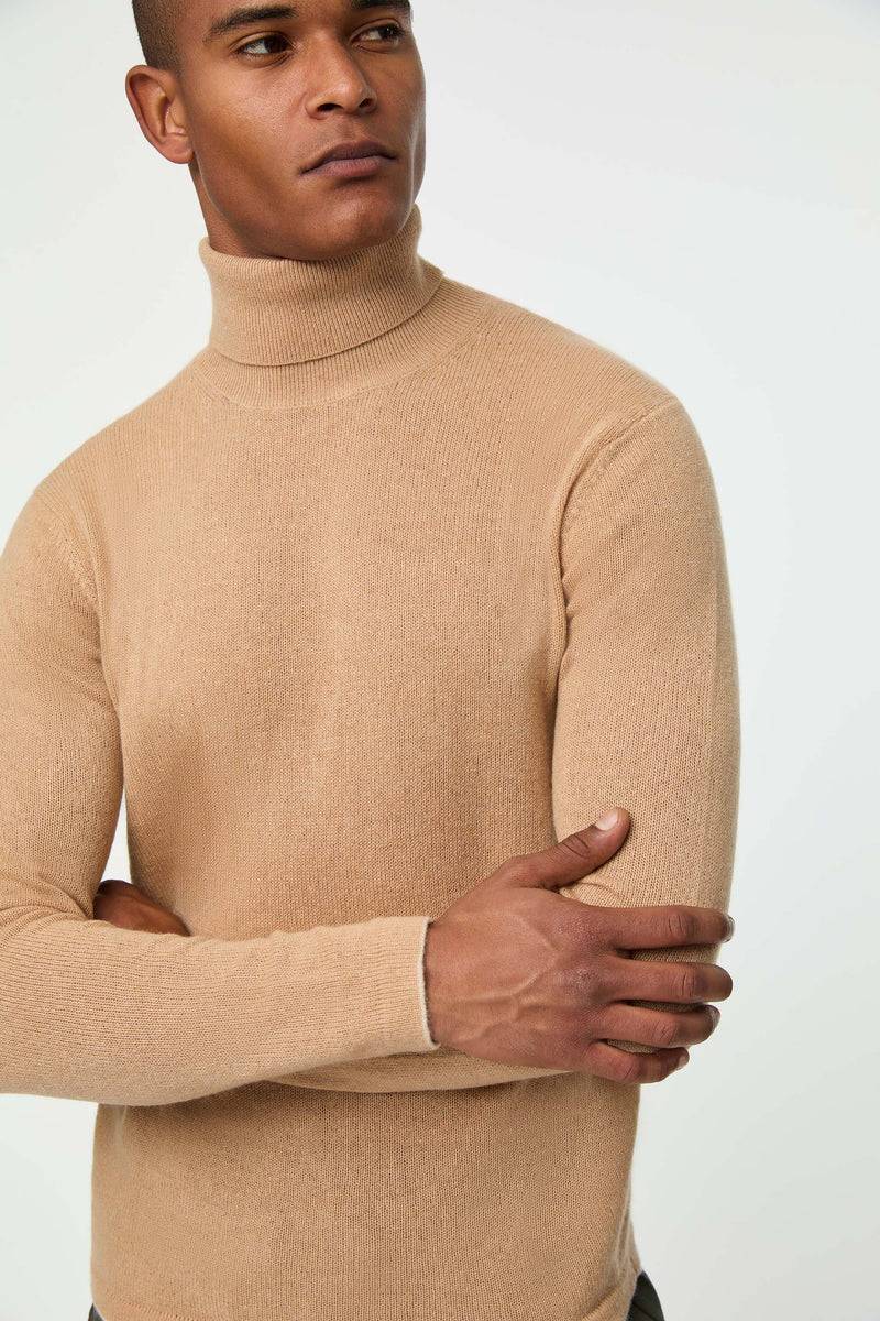 Lubiam Maglia dolcevita in cashmere beige Maglia dolcevita in cashmere beige Vendita Economica