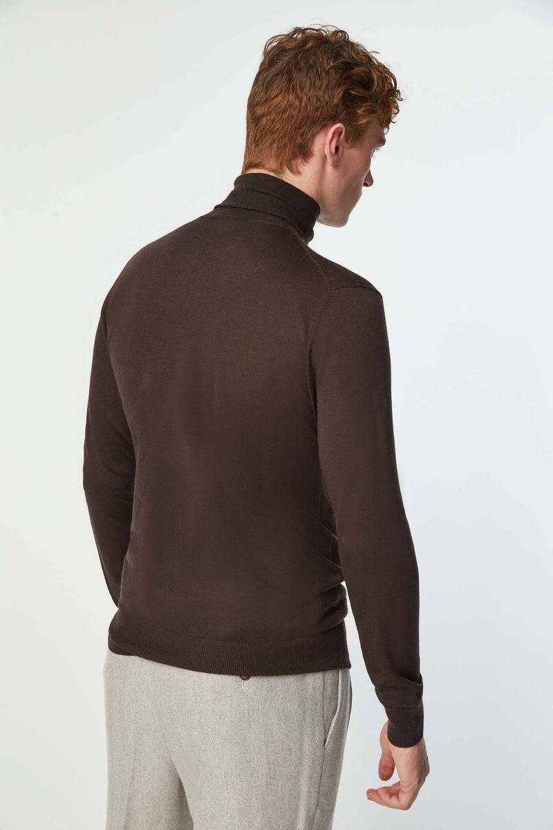 Lubiam Maglia dolcevita leggera marrone Maglia dolcevita leggera marrone Vendite Flash