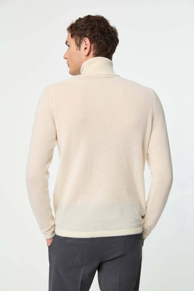 Lubiam Maglia dolcevita bianco latte in cashmere Maglia dolcevita bianco latte in cashmere Italia