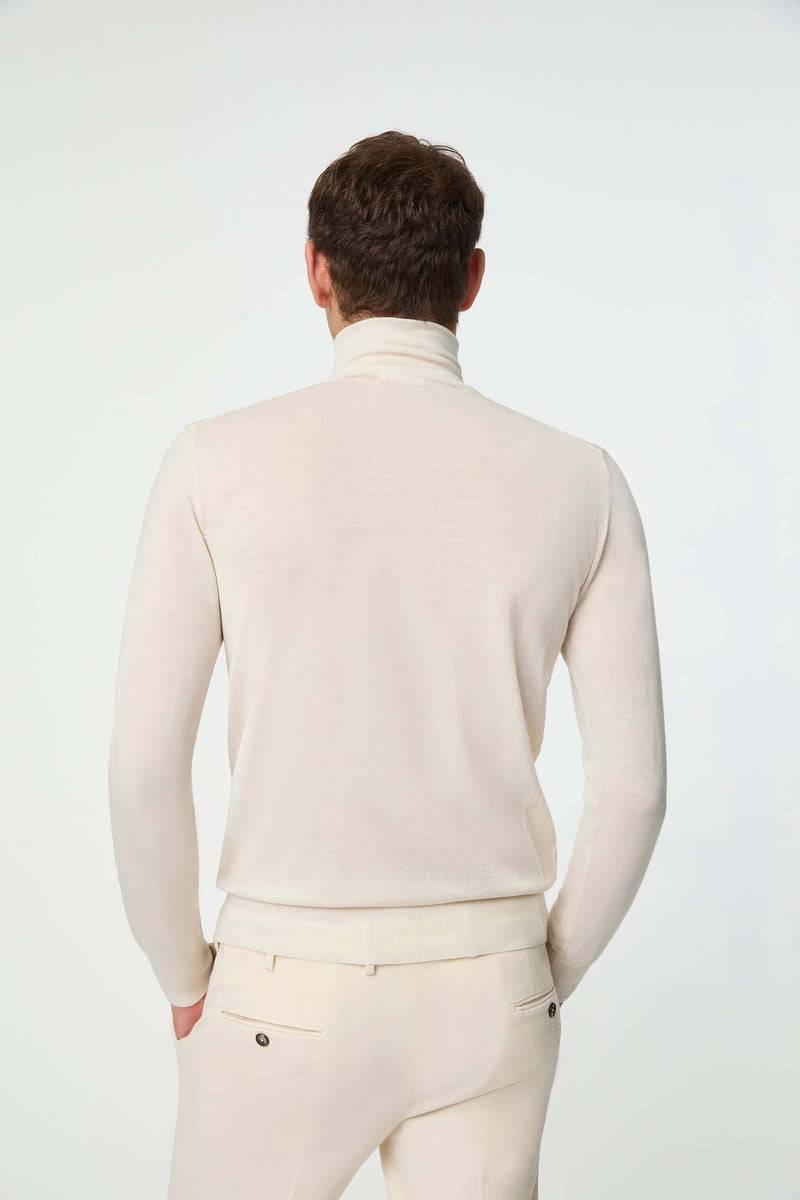 Lubiam Maglia girocollo ultralight bianco latte Maglia girocollo ultralight bianco latte Qualità