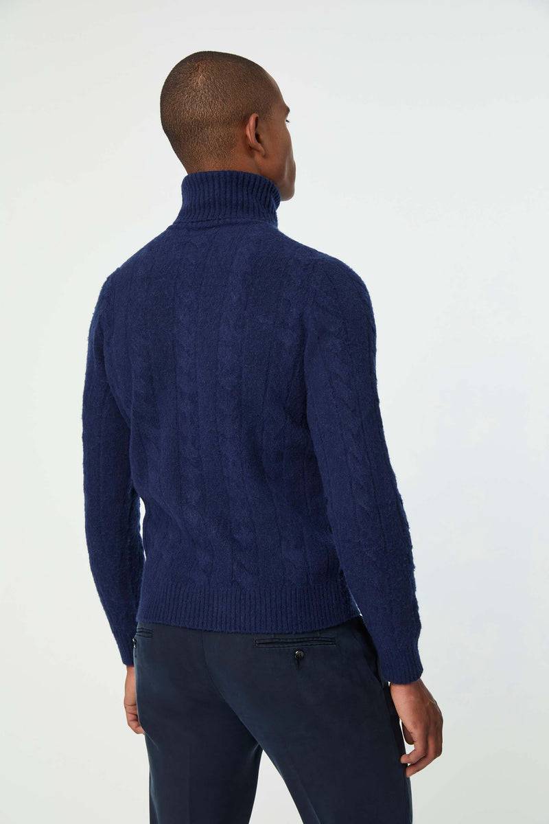 Lubiam Maglia dolcevita lavorata blu oceano Maglia dolcevita lavorata blu oceano Spedizione Gratuita