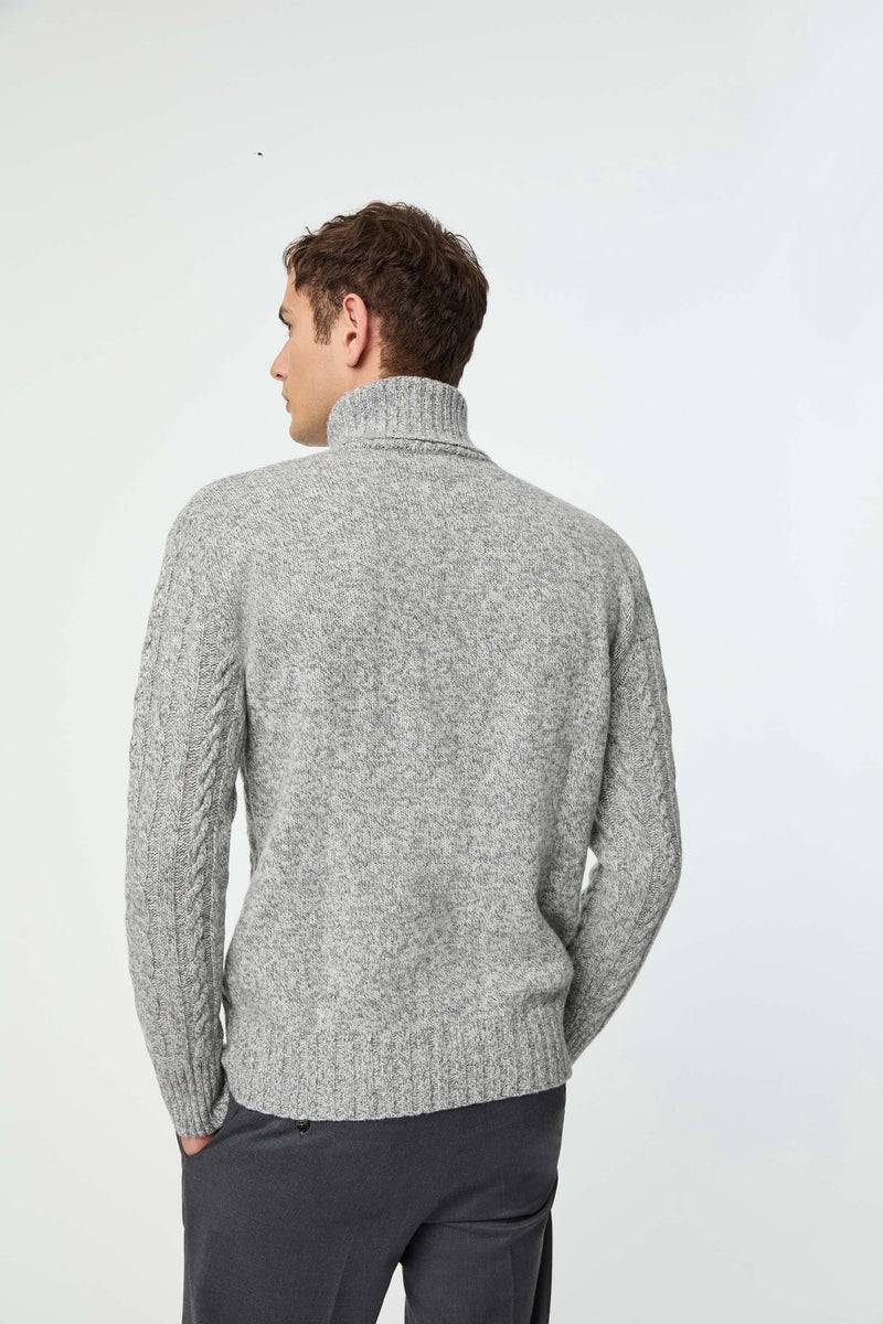 Lubiam Maglia dolcevita lavorata grigio melange Maglia dolcevita lavorata grigio melange Soddisfazione Garantita