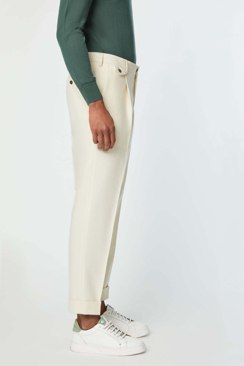 Lubiam Pantalone MILES bianco avorio Pantalone MILES bianco avorio Outlet