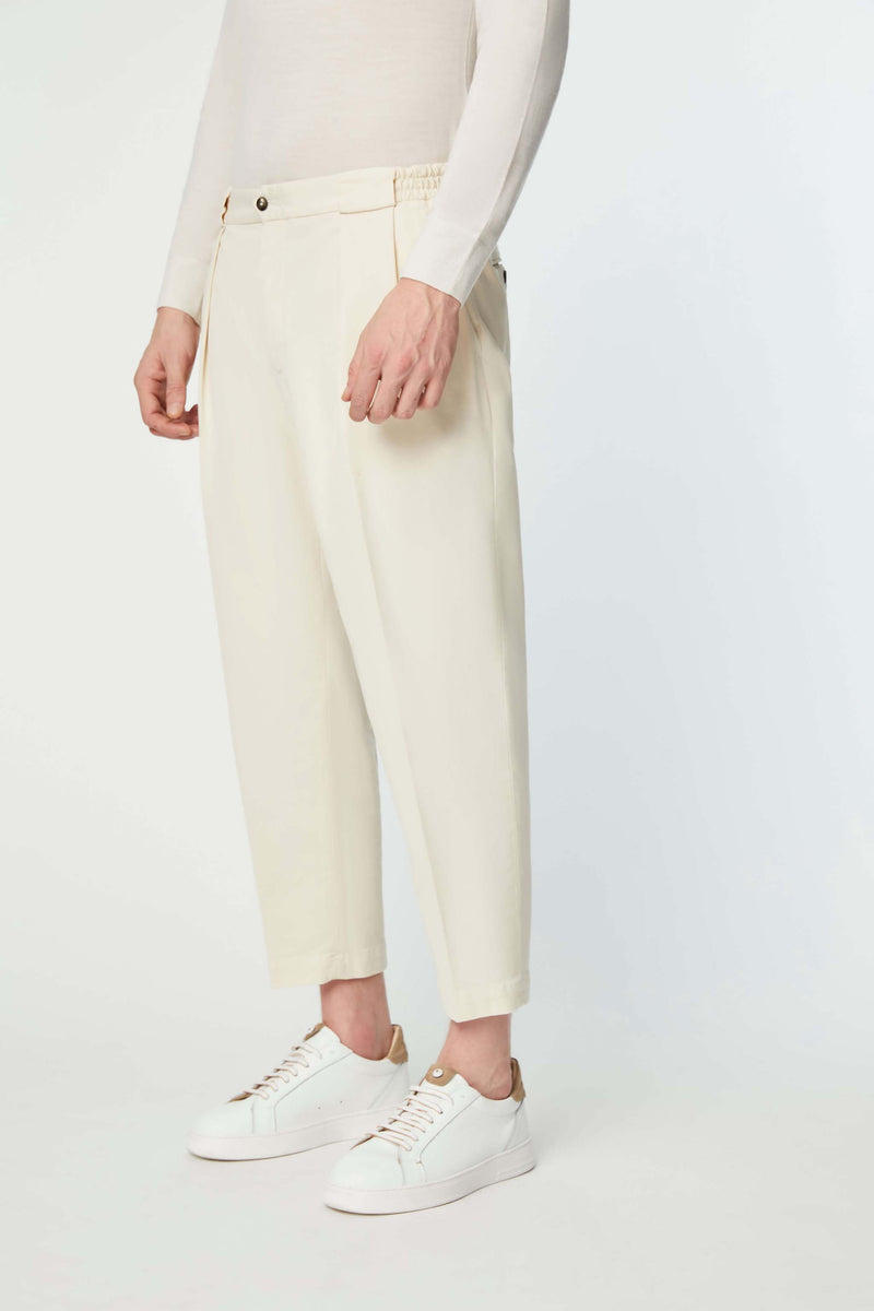 Lubiam Pantalone Clarence tinto capo bianco avorio Pantalone Clarence tinto capo bianco avorio In Vendita