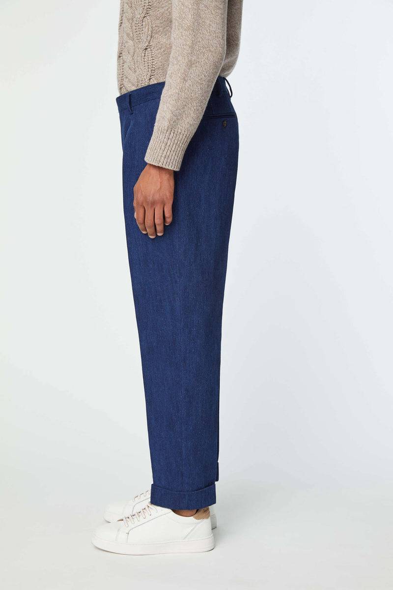 Lubiam Pantalone Jaco Sartorial Indigo blu denim Pantalone Jaco Sartorial Indigo blu denim Hotsell