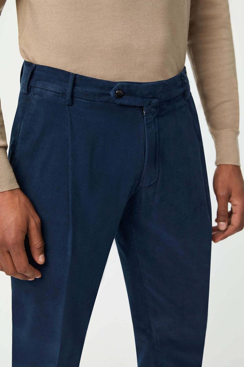 Lubiam Pantalone MUDDY tinto capo blu Pantalone MUDDY tinto capo blu Vendita Calda
