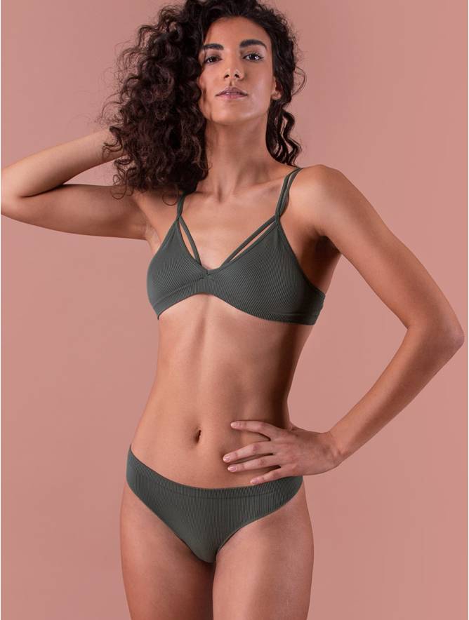 Luigi di Focenza BRASILIANA DONNA COSTINA RIB OLIVA Promozione