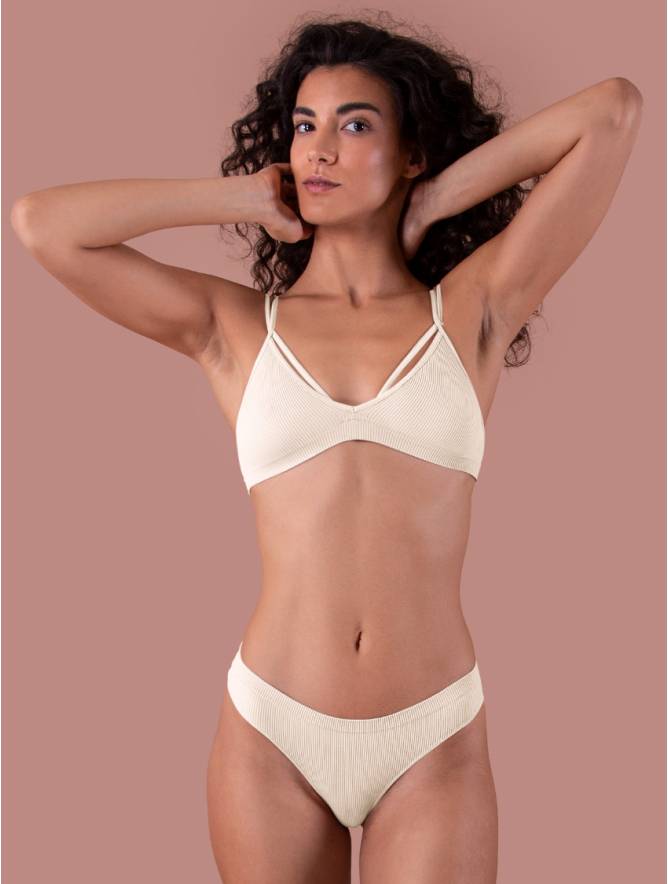 Luigi di Focenza BRASILIANA DONNA COSTINA RIB IVORY Qualità Garantita