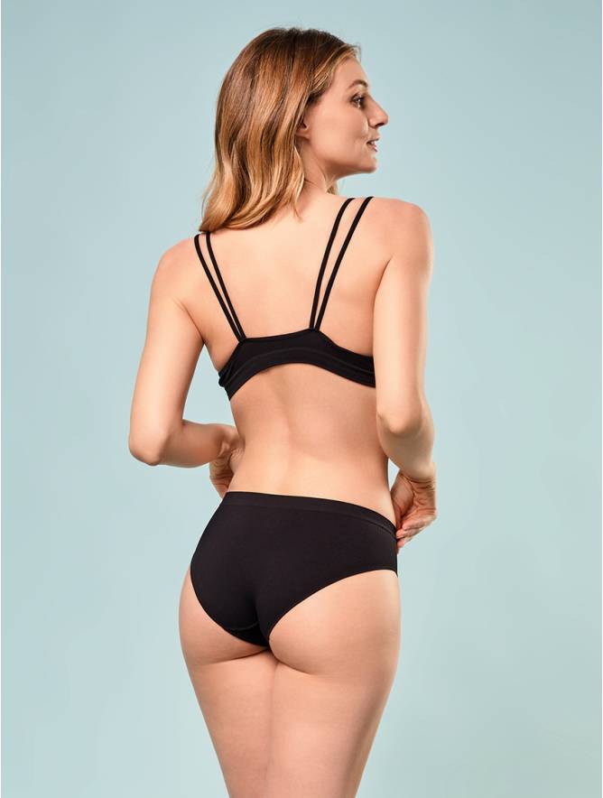 Luigi di Focenza SLIP DONNA V. ALTA COSTINA RIB NERO In Vendita