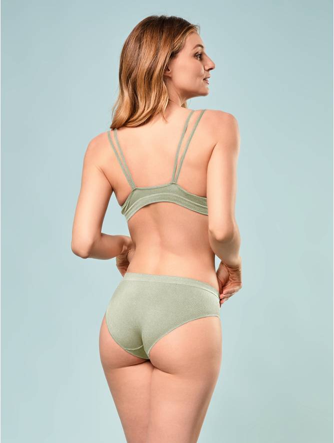 Luigi di Focenza SLIP DONNA V. ALTA COSTINA RIB MENTA Saldi