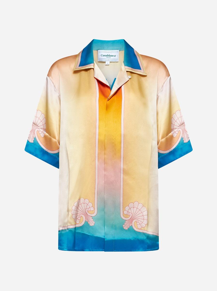 CASABLANCA Camicia L'Arc Coloré in raso di seta Offerte