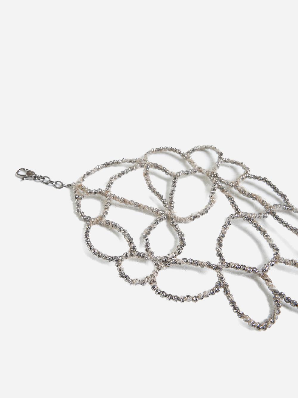 BRUNELLO CUCINELLI Bracciale Ramage in argento e mohair Qualità
