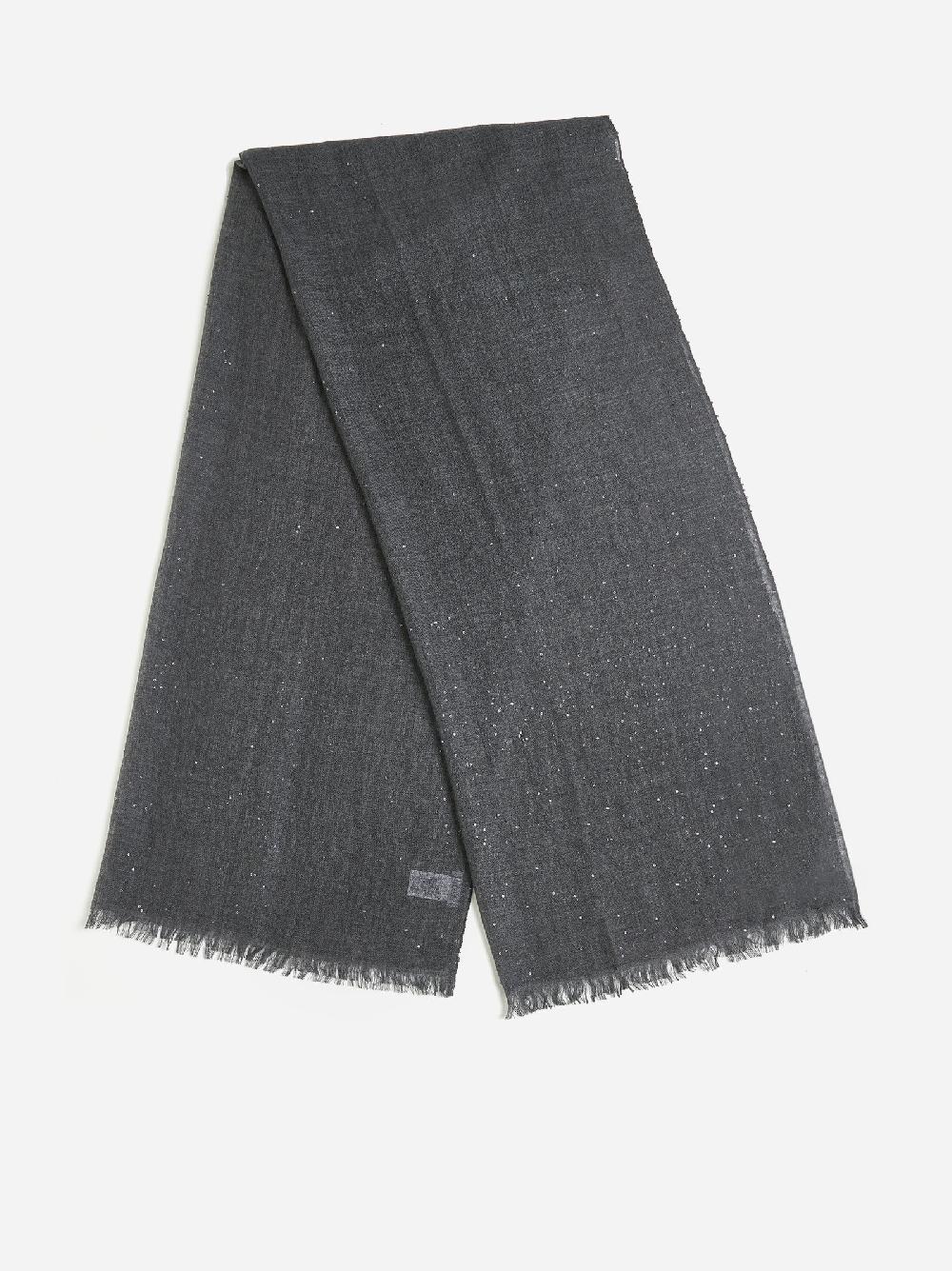 BRUNELLO CUCINELLI Sciarpa in cashmere e seta con paillettes Spedizione Gratuita