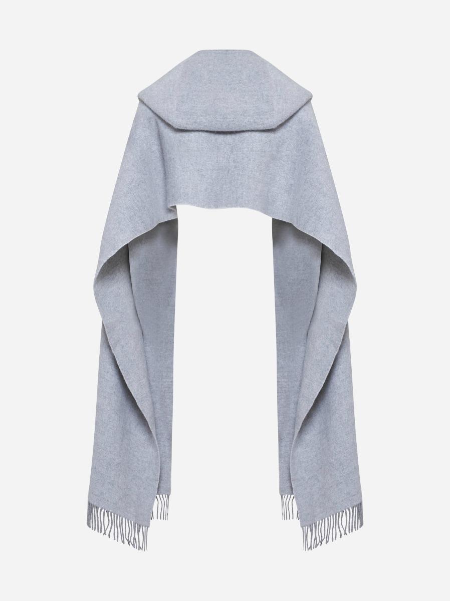 BRUNELLO CUCINELLI Sciarpa con cappuccio in lana e cashmere Consegna Veloce