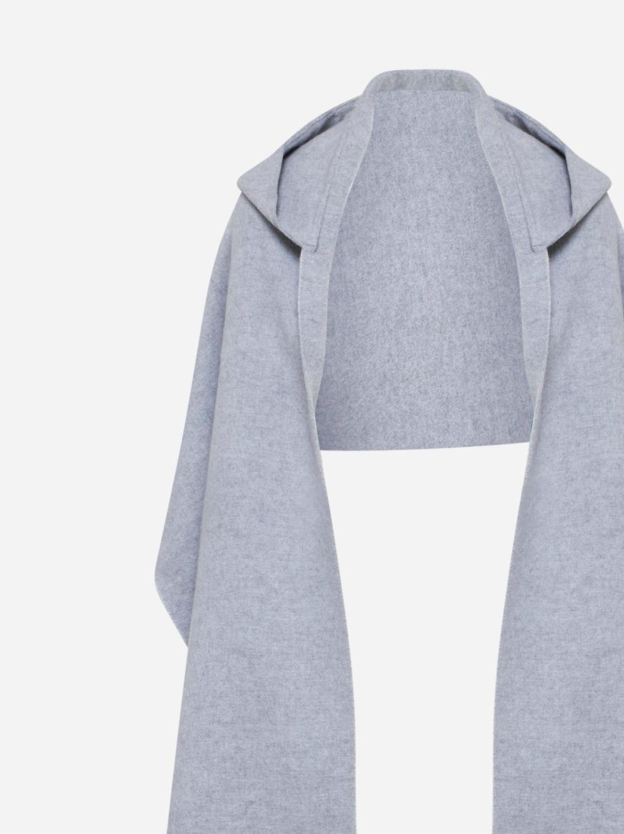 BRUNELLO CUCINELLI Sciarpa con cappuccio in lana e cashmere Consegna Veloce