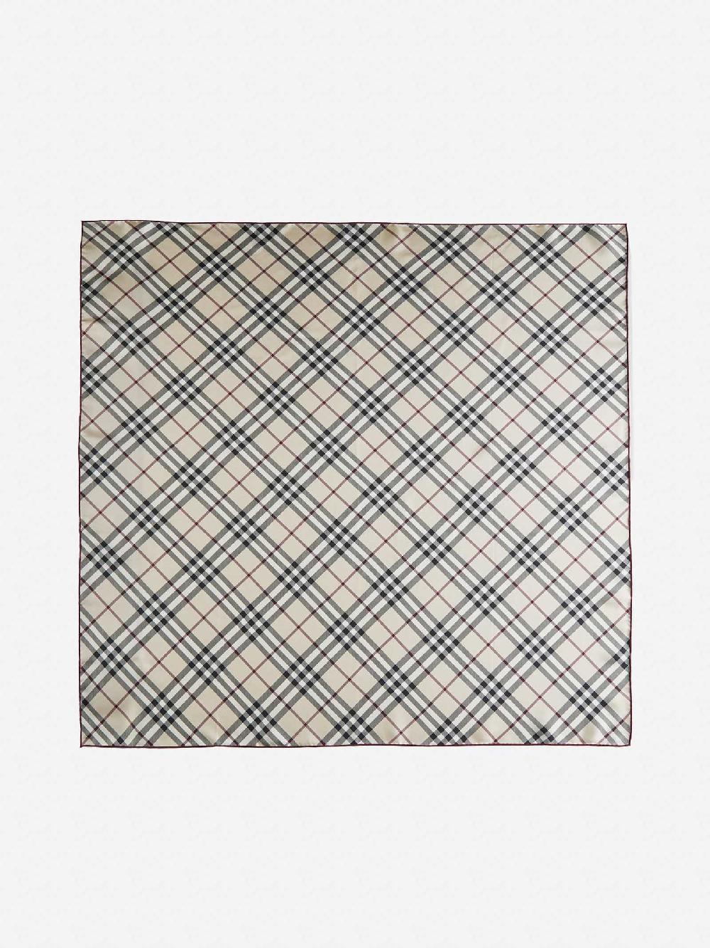 BURBERRY Foulard in twill di seta Check beige Convenienza