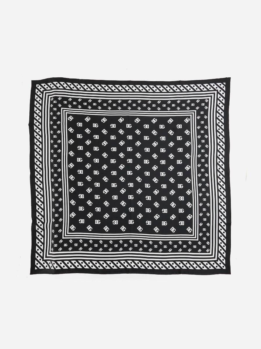 DOLCE & GABBANA Foulard in seta a stampa DG Hotsell