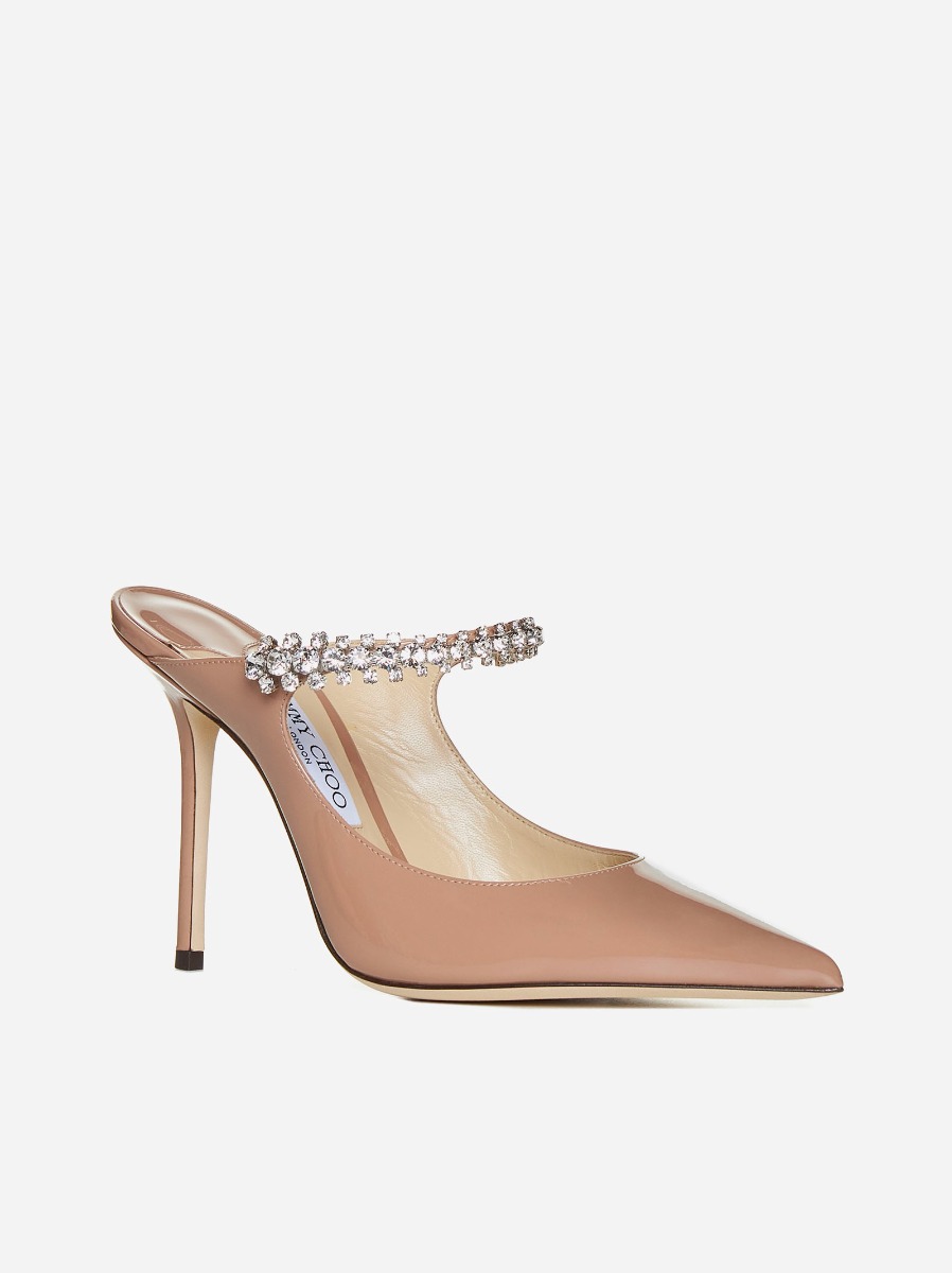 JIMMY CHOO Mules Bing in vernice con cristalli I Più Venduti