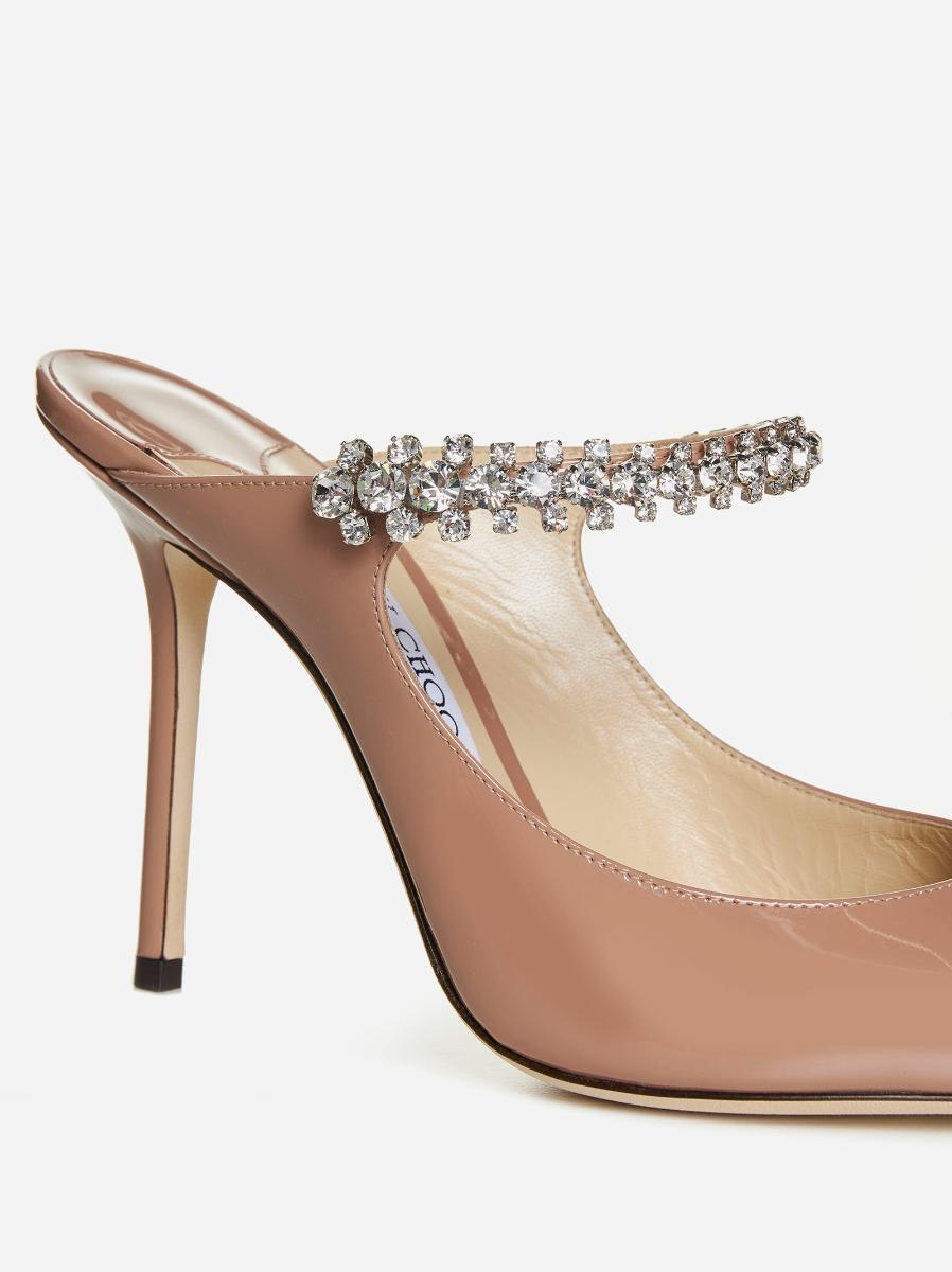JIMMY CHOO Mules Bing in vernice con cristalli I Più Venduti