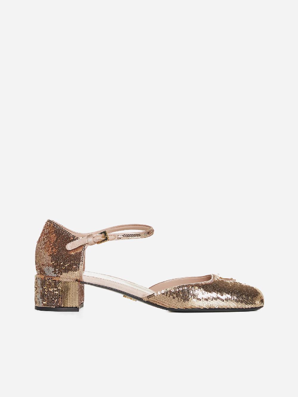 PRADA Decollete’ Mary Jane in paillettes
