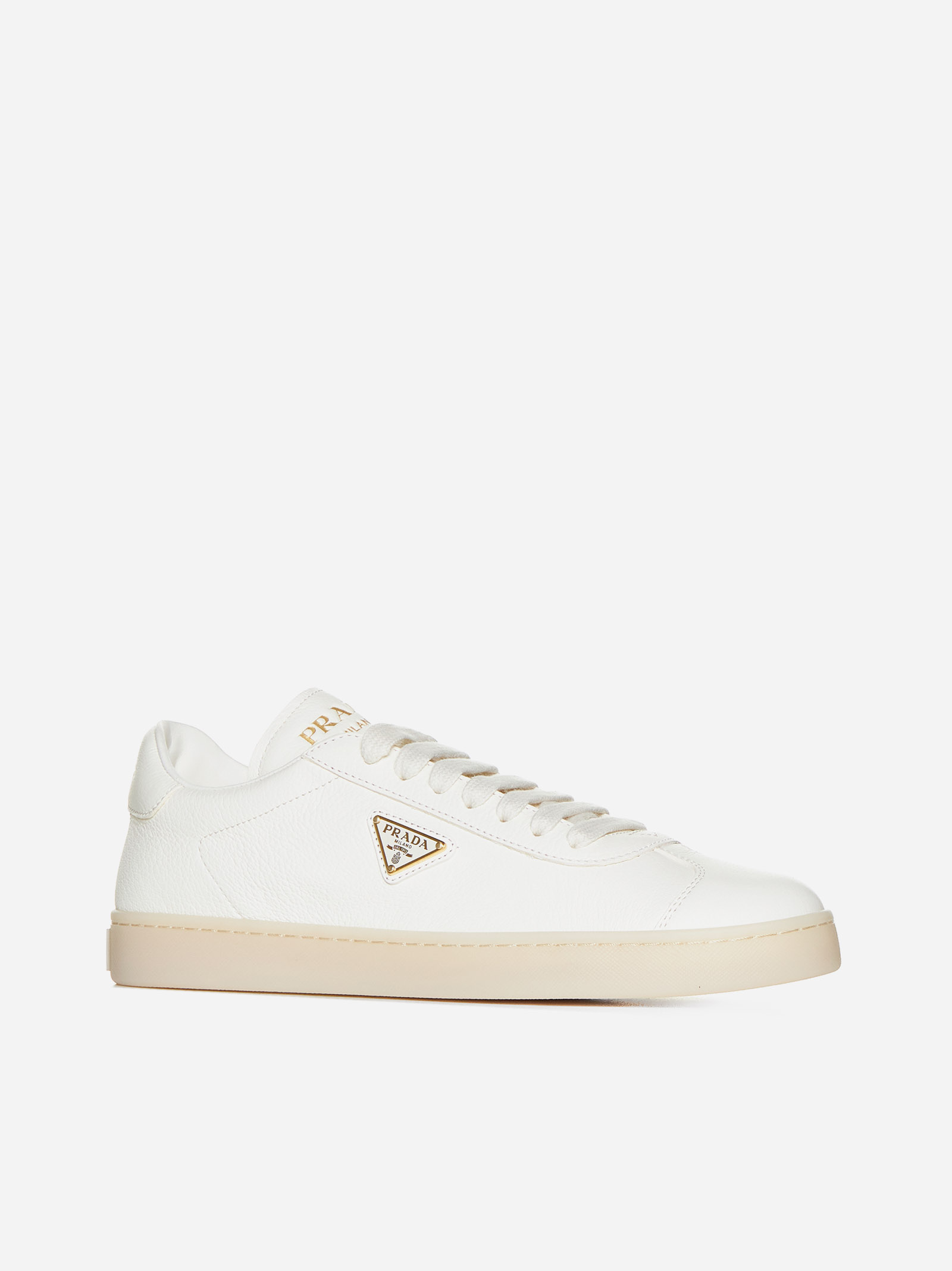 PRADA Sneakers in pelle con placca-logo Italy