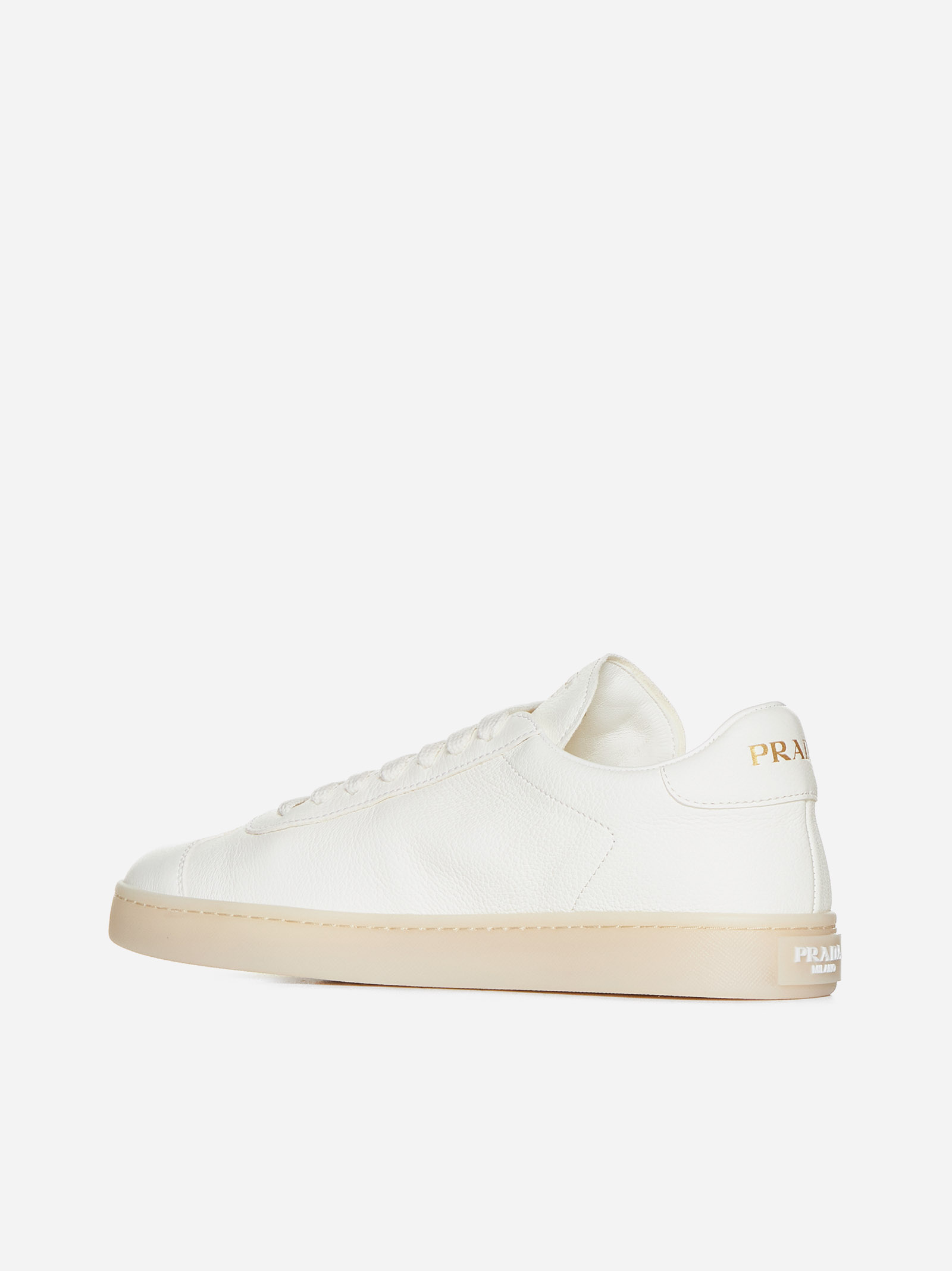 PRADA Sneakers in pelle con placca-logo Italy