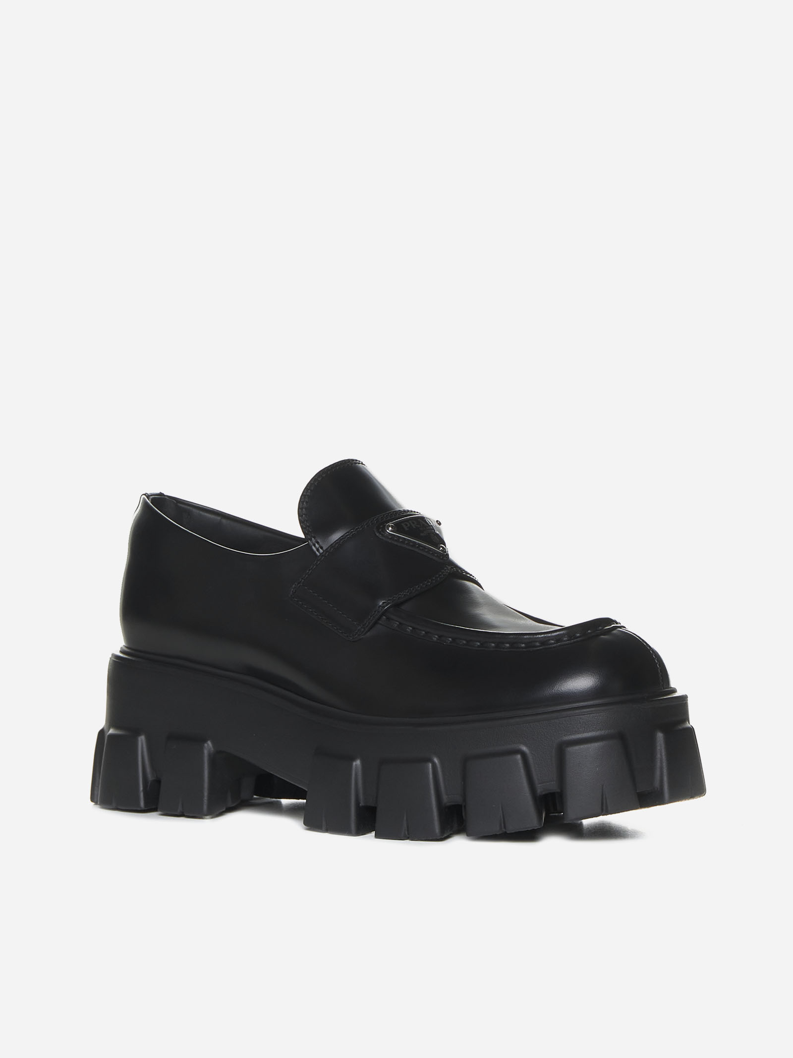 PRADA Mocassini Monolith in pelle In Linea