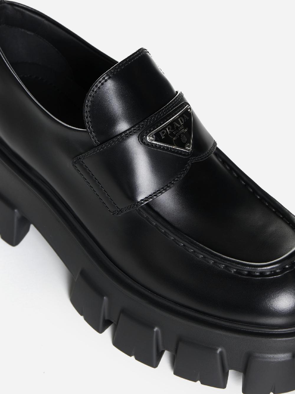 PRADA Mocassini Monolith in pelle In Linea