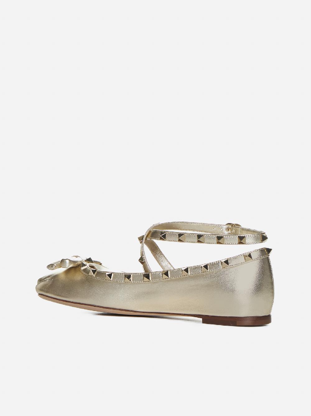 VALENTINO GARAVANI Ballerine Rockstud in pelle Spedizione Gratuita