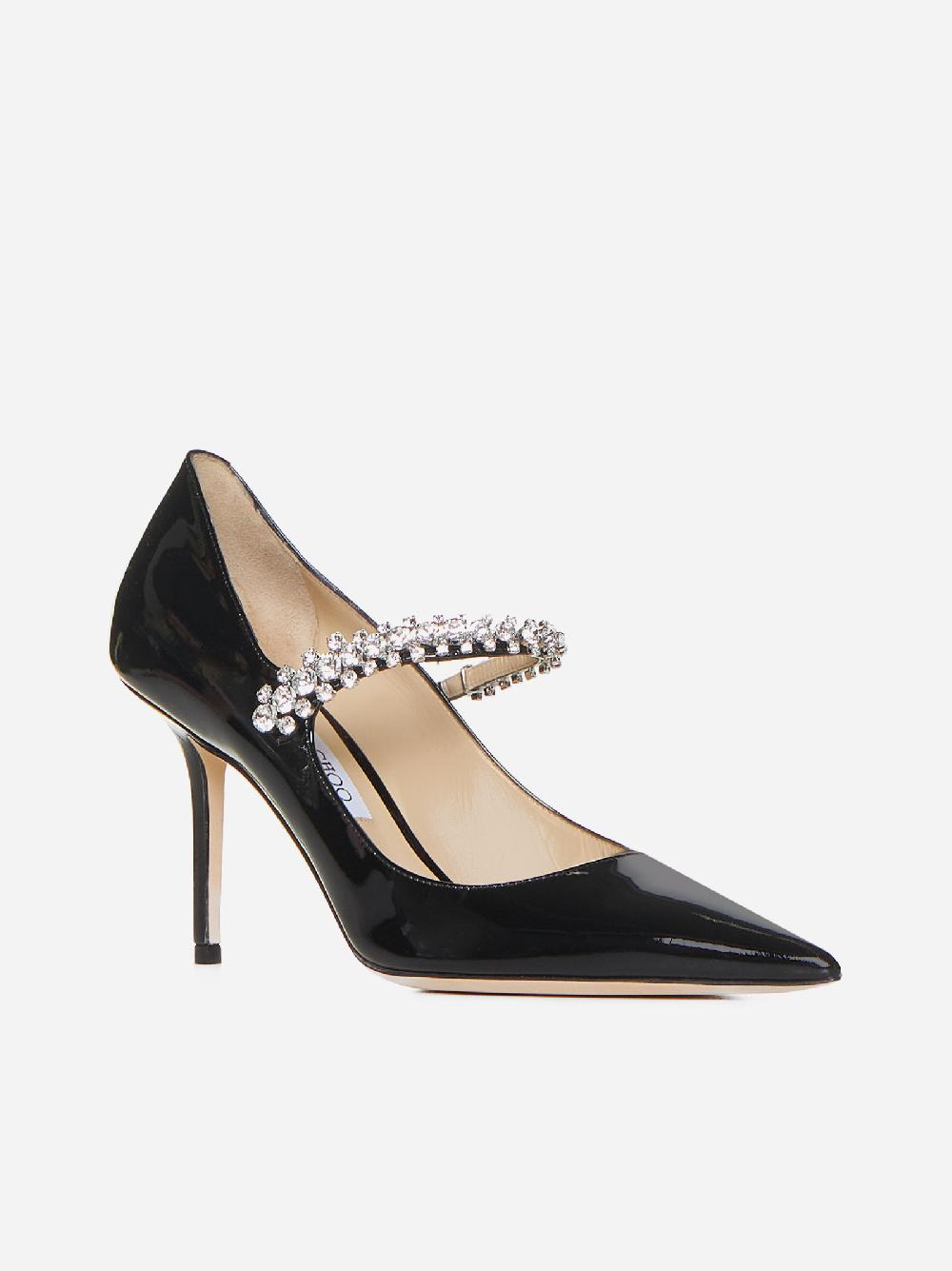 JIMMY CHOO Decollete’ Bing in vernice con cristalli Pezzi Unici