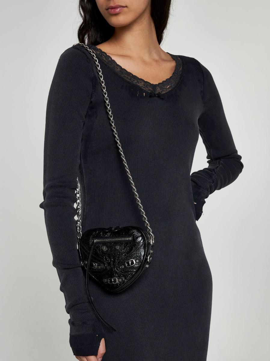 BALENCIAGA Borsa Cagole Heart Mini in pelle Negozi Online