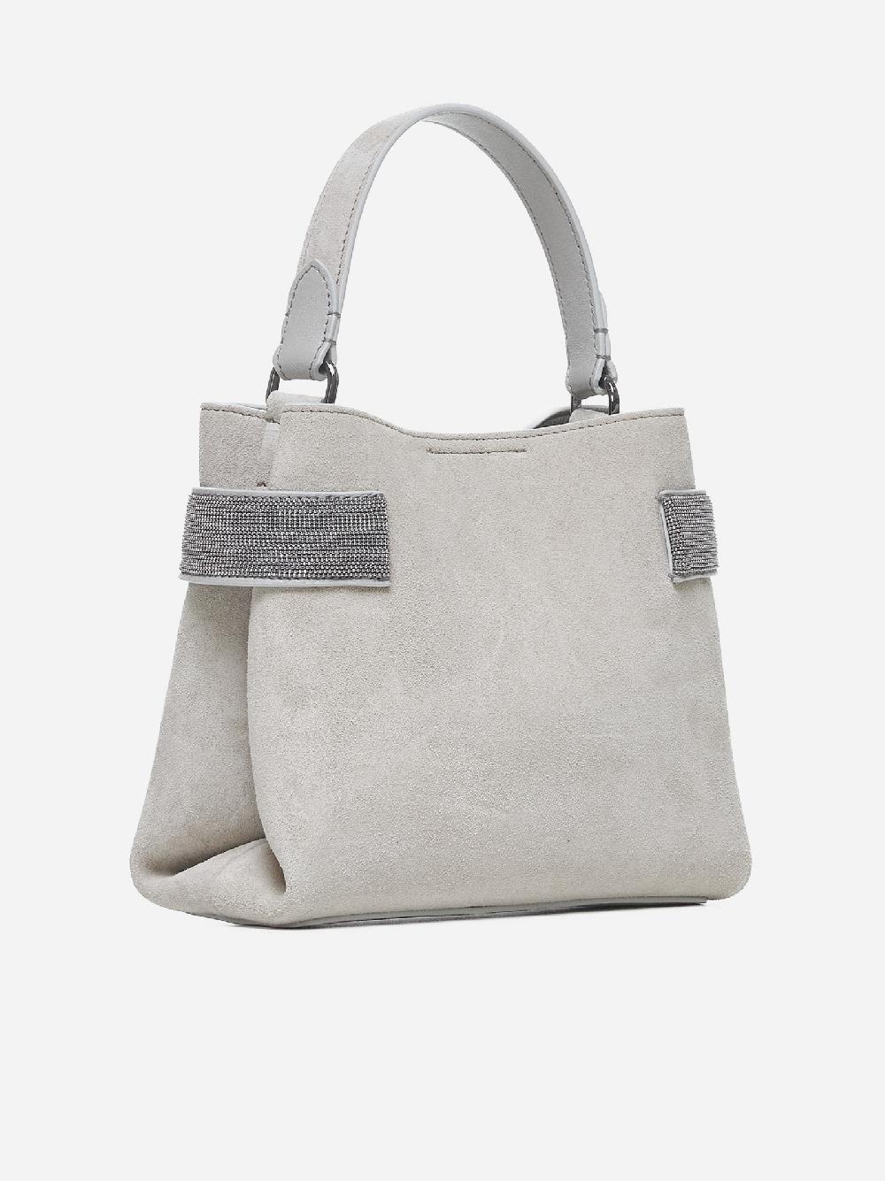 BRUNELLO CUCINELLI Borsa Essence piccola in suede Vendite Flash