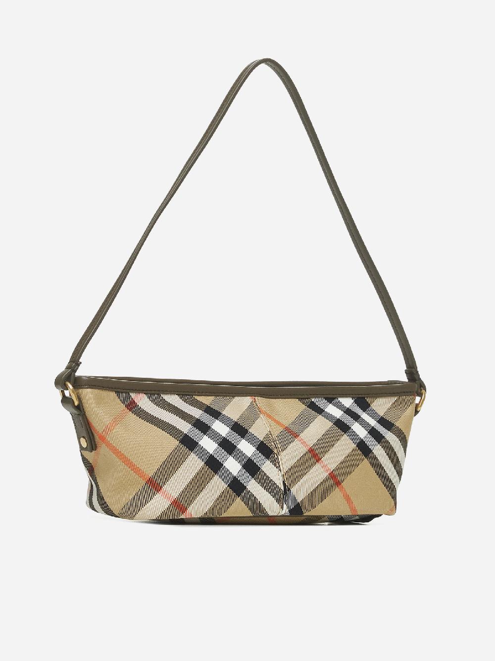 BURBERRY Borsa Baguette in tela check Latest fashion