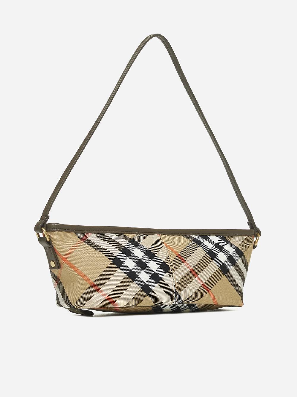 BURBERRY Borsa Baguette in tela check Latest fashion