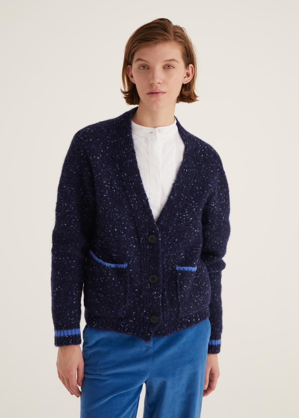 Rosso35 Cardigan oversize con contrasti Saldi Di Fabbrica
