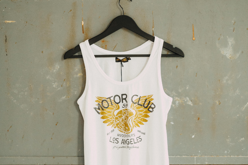Rude Riders Canotta Donna Motor Brigade Bianca Outlet