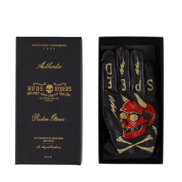 Rude Riders Guanti moto in pelle Speed Demon Italy