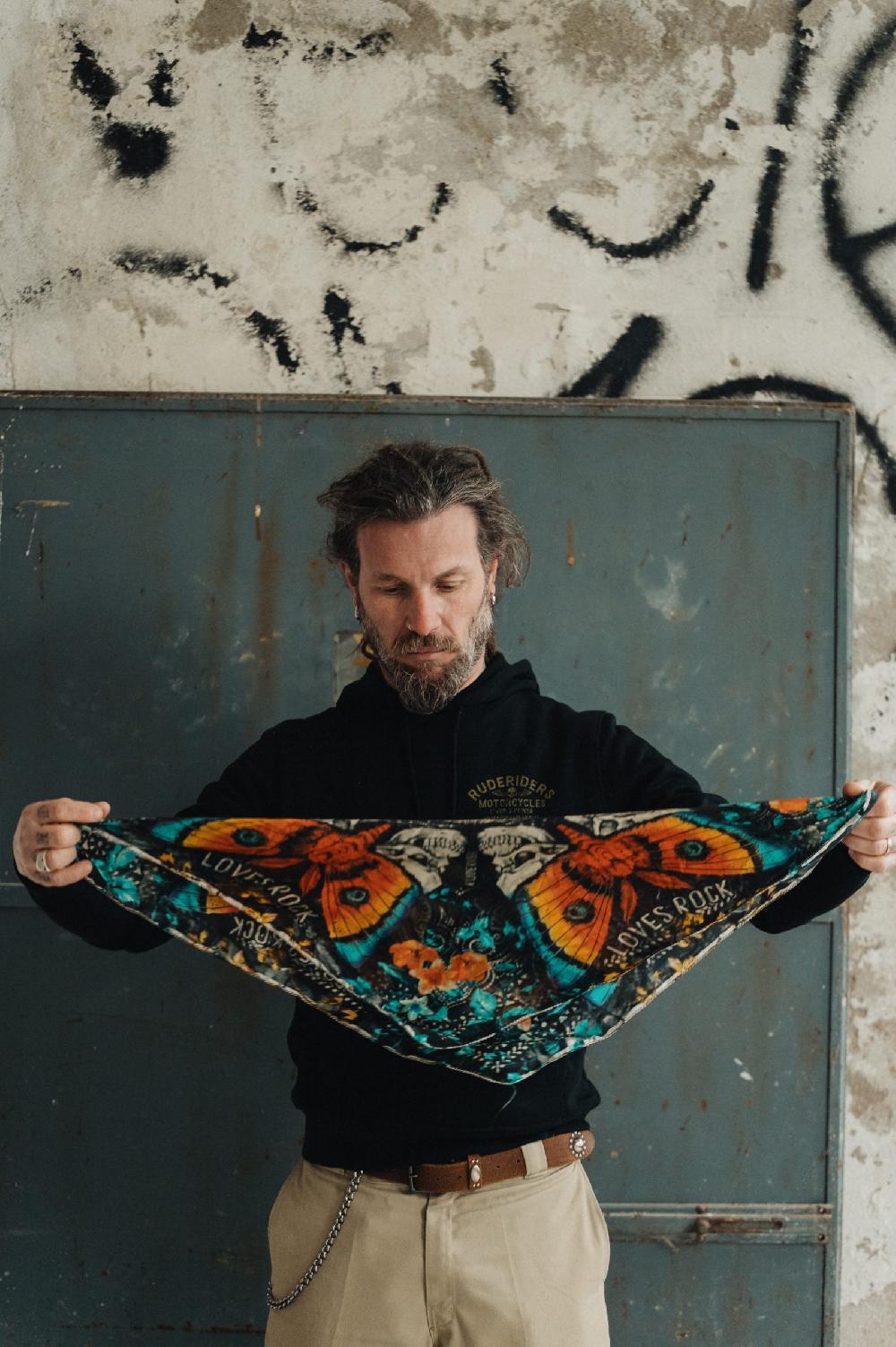 Rude Riders Bandana Butterfly Grande vendita