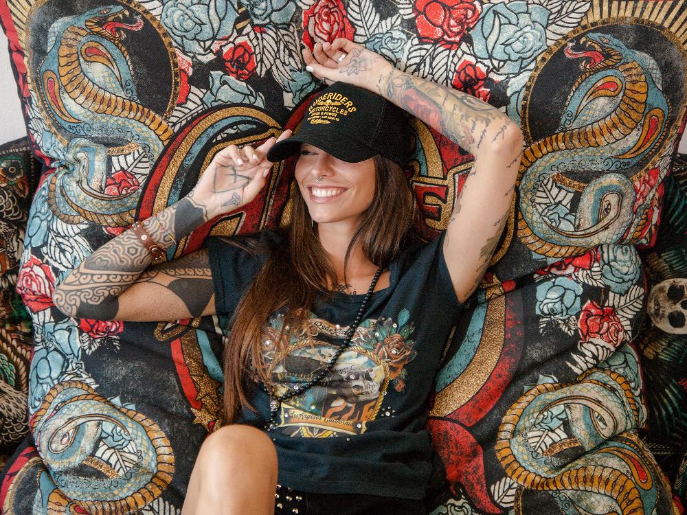 Rude Riders T-Shirt Donna Rock Pezzi Unici
