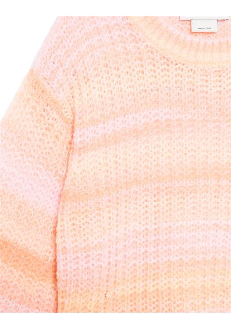 STELLA MCCARTNEY KIDS Pullover in Maglia Rosa Pesca a Righe Arcobaleno - STELLA MCCARTNEY KIDS 2025