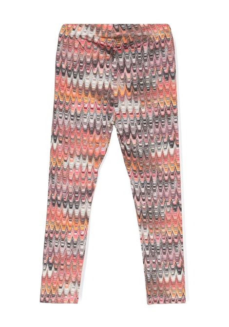 MISSONI KIDS Leggings In Viscosa Stretch Con Motivo Zigzag Multicolore - MISSONI KIDS Offerta speciale della fabbrica