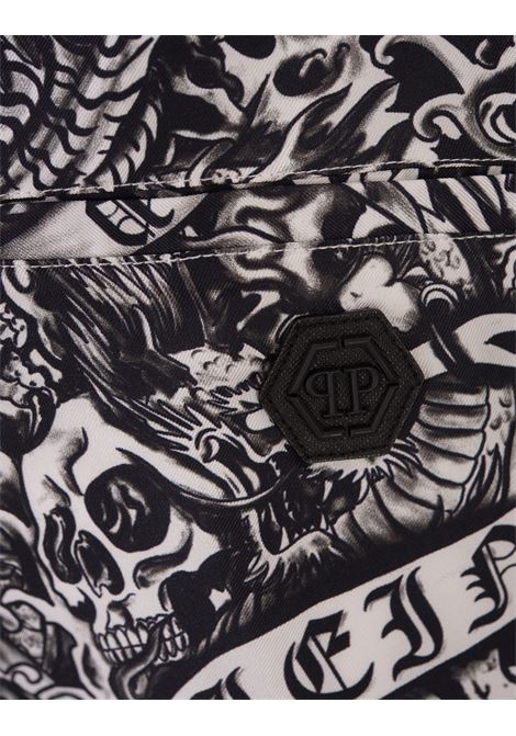 PHILIPP PLEIN Silk Cool Kid Shorts Tattoo - PHILIPP PLEIN In Linea