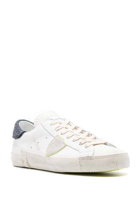 PHILIPPE MODEL Sneakers Prsx Bianche e Denim Blu - PHILIPPE MODEL Pezzi Unici