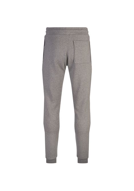 MONCLER Joggers Grigi Con Patch Logo a Contrasto - MONCLER Fino Al -60%