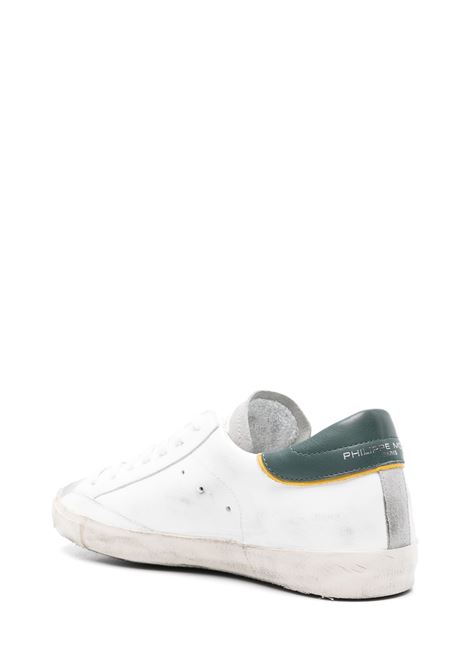 PHILIPPE MODEL Sneakers Prsx Bianche e Verdi - PHILIPPE MODEL Sconto