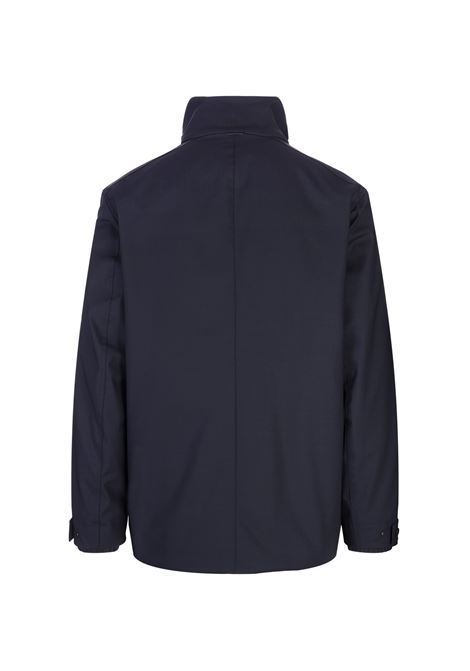 BOSS Giubbotto Blu Scuro In Tessuto Laminato Impermeabile - BOSS Saldi