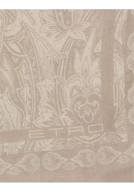 ETRO Sciarpa In Misto Cashmere Beige Stampato - ETRO Offerte